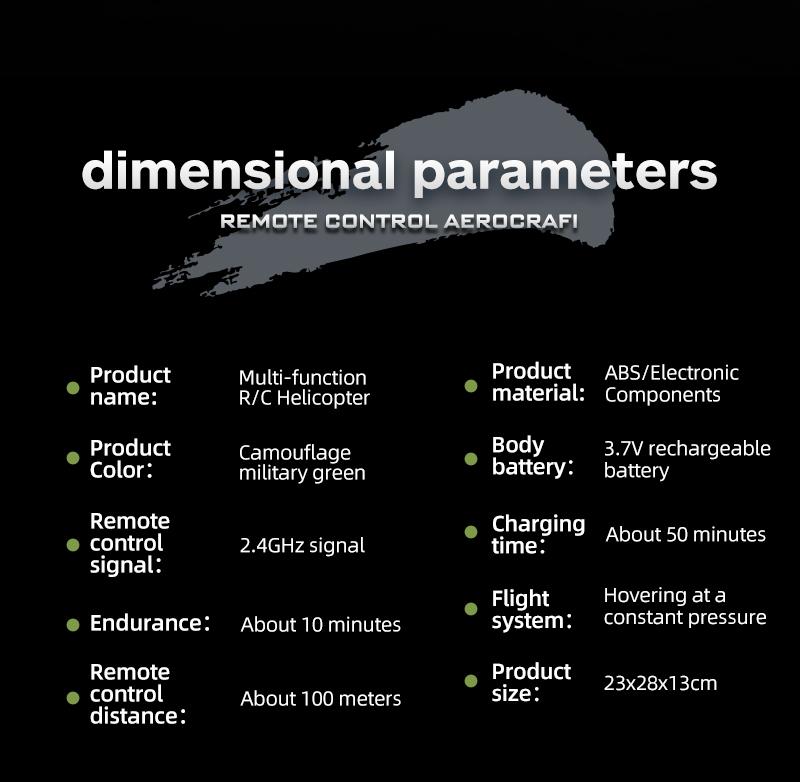 BRRRRT Multifunctional Remote-Controlled Helicopter with Firing Projectiles Six-axis Gyroscope One-touch Takeoff Landing Speed Adjustment Extended-range 2.4G Remote Control Stationary Hovering LED Lighting Effects Perfect Christmas Gift for Children