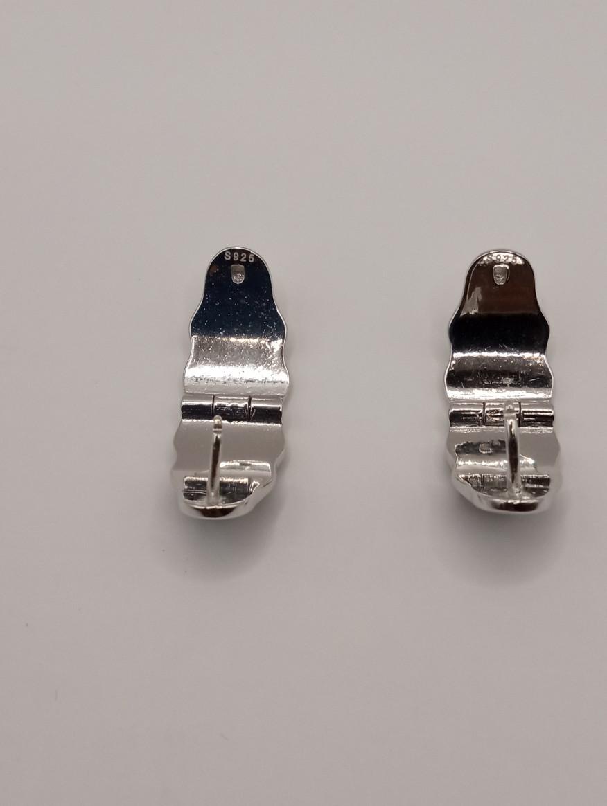 Ocean blue inspired handcrafted silver earrings