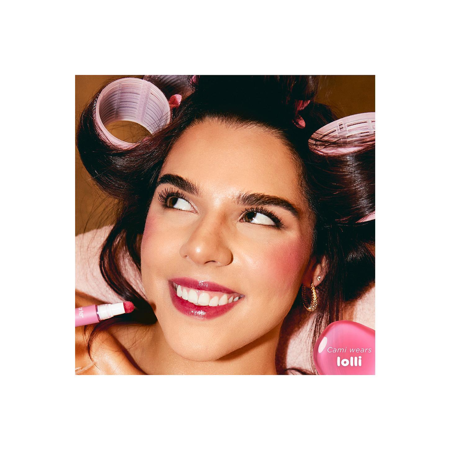 TARTE Maracuja Juicy Lip Tint - Lolli Shade, Hydrating Lipstick with Hyaluronic Acid, Blendable Cosmetic Lip Gloss