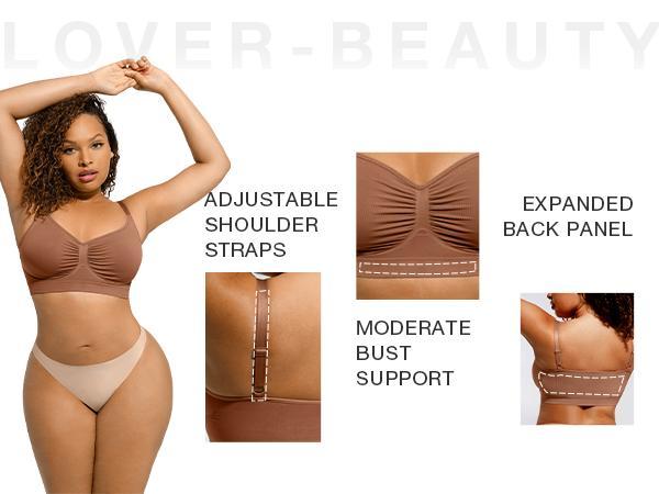 FeelinGirl Women's Wireless Bra Comfort Bralettes No Underwire Unlined Cami Bra Seamless Tshirt Bras Sports Bra Bralette Breatheable Daily Wear Soft Comfortable Womenswear Everyday SpringStatements