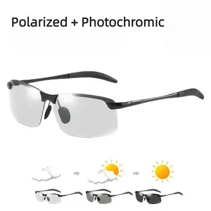 Photochromic Sports Sunglasses with Polarized Lens for Men and Women Outdoor Driving Cycling Fishing 100% UV400 Protection Eyewear Anti Glare Eyeglasses Reduce Eye Fatigue Safety Glasses Shades