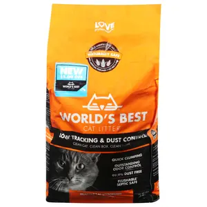 World's Best Cat Litter Unscented, Multiple Cat - 15 LB 3 Pack