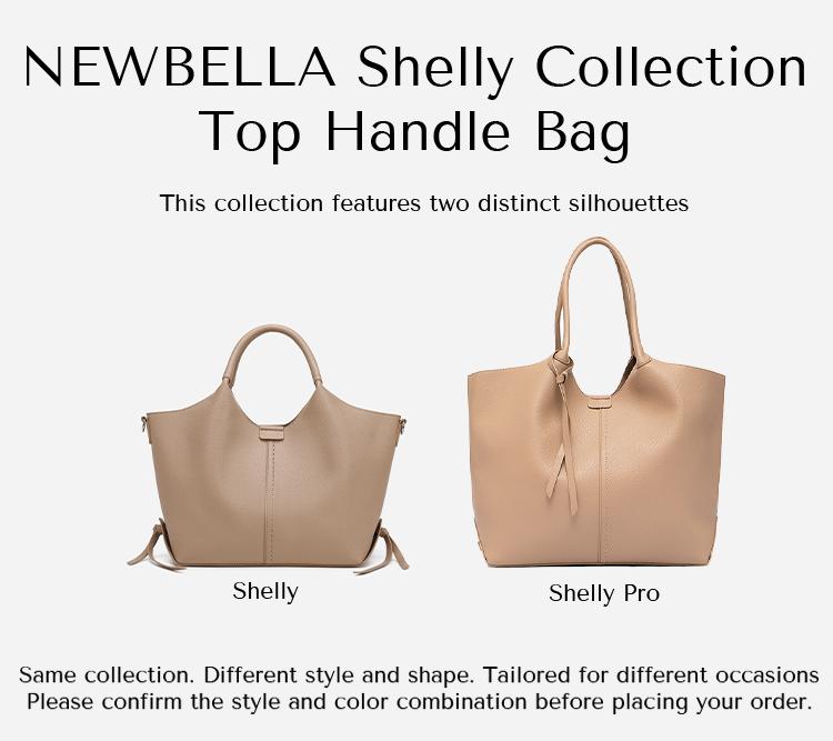 NewBella Shelly Collection 2 PCS Set Top Handle Bag- PU leather with large capacity tote bag, casual daily use solid color Beige Luxury,FallFreshness
