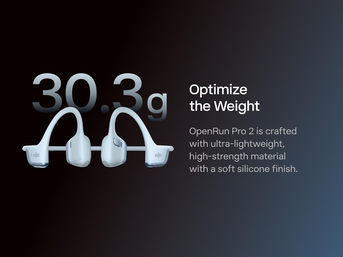 SHOKZ OpenRun Pro 2 High Quality Headphones - Open Ear Earphones with Bone Conduction Tech, Sweat-Resistant Sports Headset for Workouts, Deep Bass Audio & Smart Mic, Gym,back to school,back to school haul