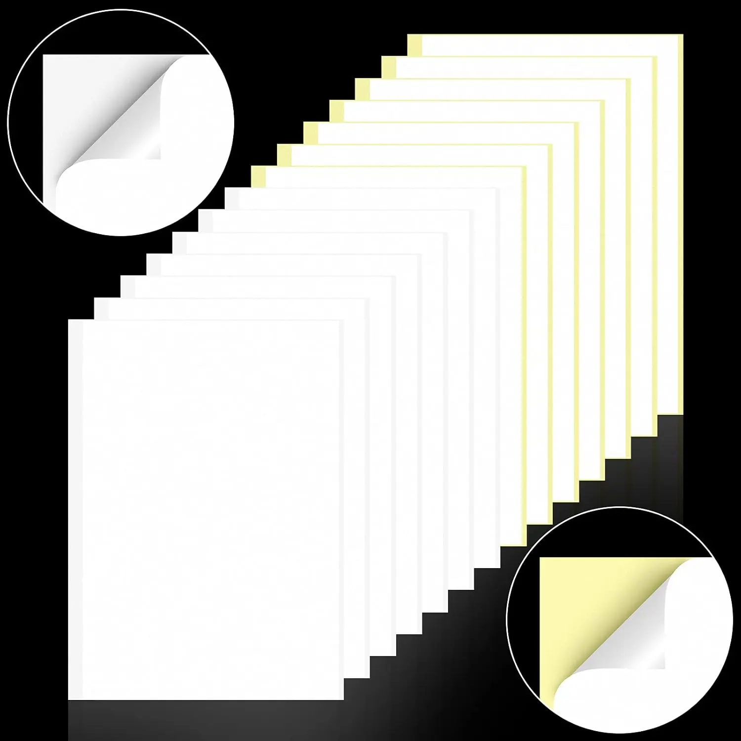 20 count A4 Size Double Sided Adhesive Sheets Clear DIY  Sticky Tape 8. 3 x 11. 5 Inch Decorative Craft Adhesive Paper for Card Making Art Craft Office Photo Album Home