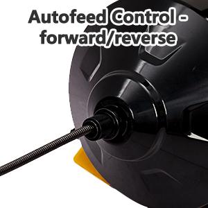 【GARVEE】Drain Cleaner Machine 30Ft, Auto-feed Electric Drain Auger for 3/4In - 2In Pipes, Cable in Piano Wire with Foot Switch, Sewer Snake for Sinks/Toilets/Floor Drains