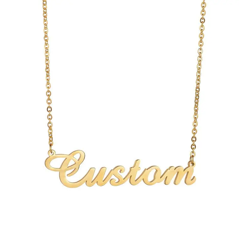 Personality DIY Custom Name Necklace for Mother's Day - Multi-Name Personalized Stainless Steel Letter Pendant, Family Initial Jewelry for Mom, Gold Silver Titanium Color, Engraved Sentimental Keepsake tiktokshopbacktoschool