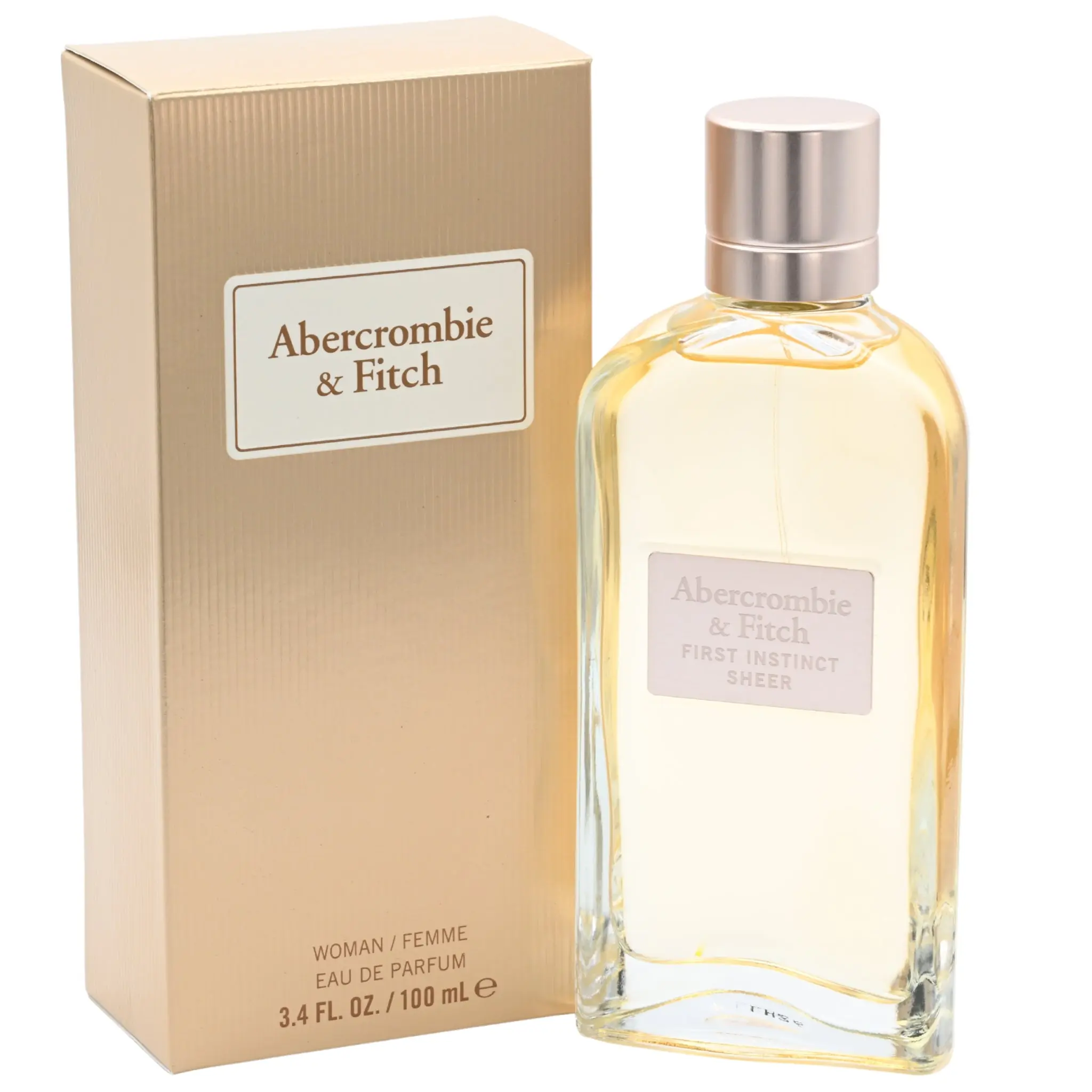 Abercrombie & Fitch First Instinct Sheer Women's EDP Fragrances, 3.4 fl oz Spray-Based Casual Fragrance, Fresh Citrus-Floral-Woody Scent with Musk Blend, New in Box, Casual Women's Fragrance