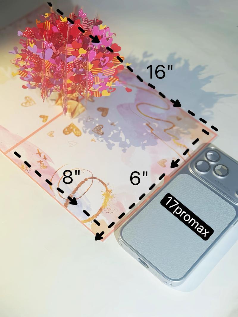 Valentine's Day Card, 3D Pop-Up Card with Flower Bouquet Keepsake Gift, 8“*6”, Romantic Valentines Gifts and Flowers 2-in-1 Idea for Valentine, Birthday, Wedding, Anniversary, Wife Husband, Mom, Women, Him Her, Girlfriend Boyfriend，Paper，Love