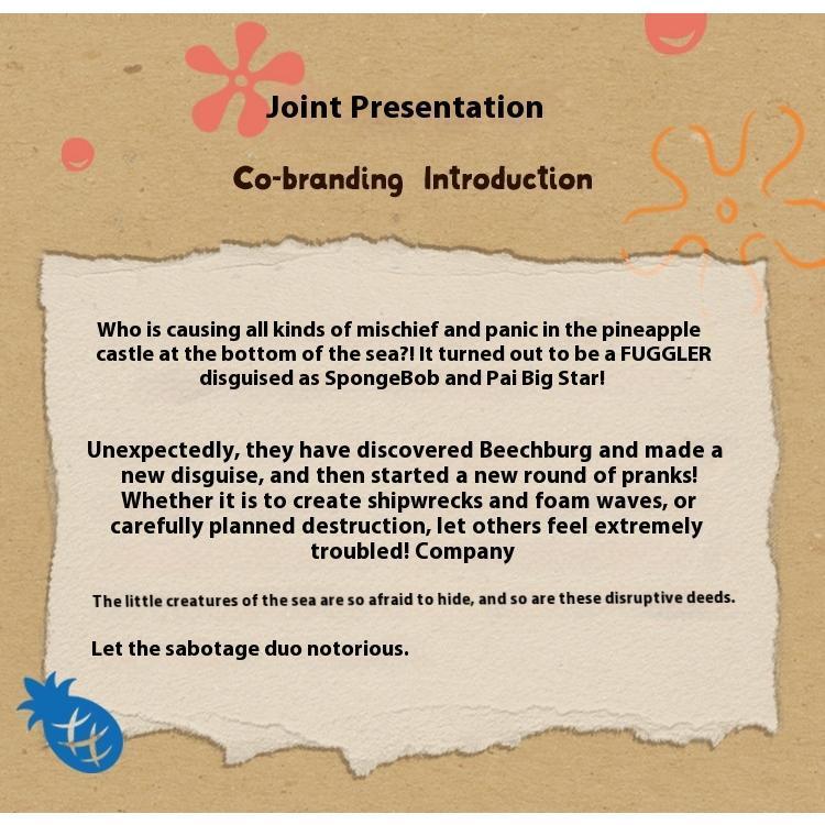 Original Fuggler SpongeBob & Patrick Official Collab Plush - Toothy Ugly-Cute Tooth Monster Stuffed Doll