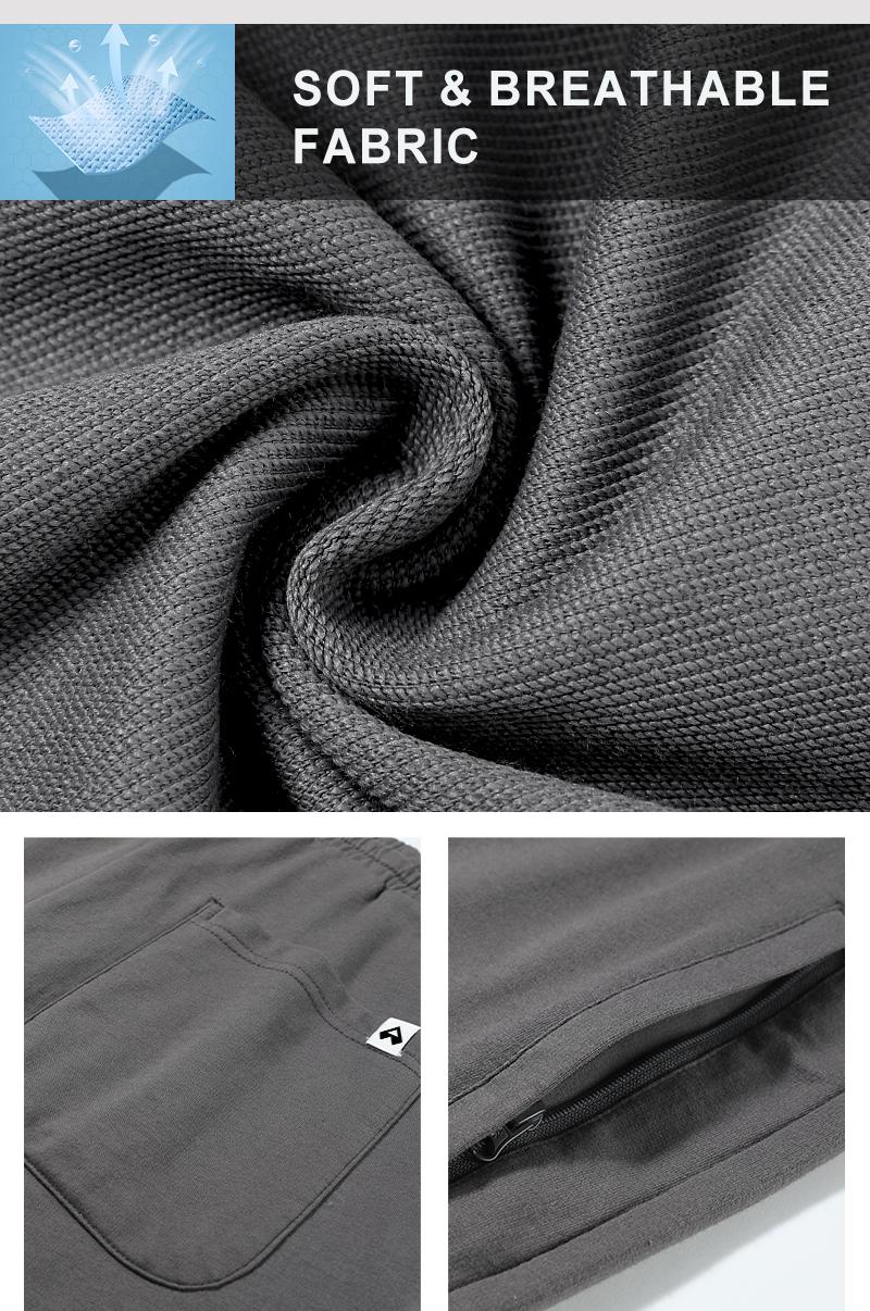 Pioneer Camp Men's 2pack Athletic Shorts 5 Inch Inseam with 3 Pockets Cotton Blend Breathable 4-Way Casual Stretch for Gym Workout Running