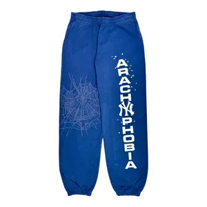 Spider Worldwide Arach NY Phobia Web Logo Sweatpants Navy Blue White
