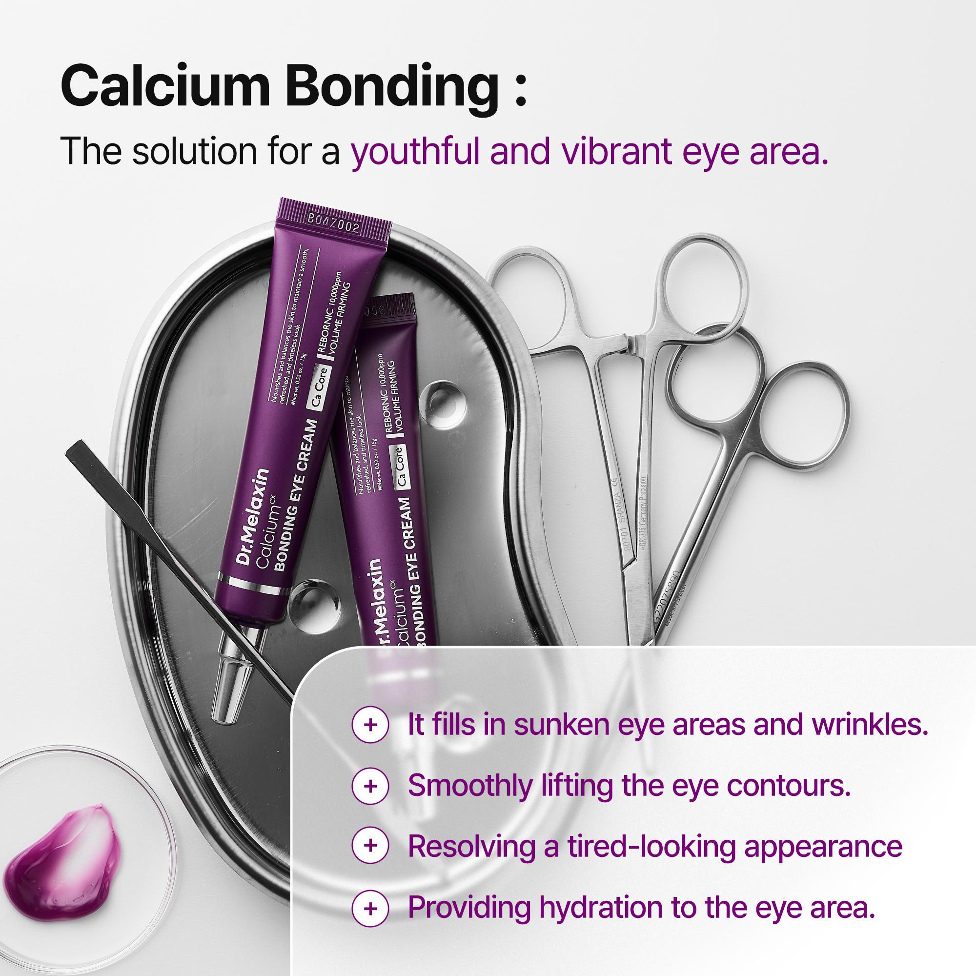 [Dr.Melaxin Official] Calcium Bonding Eye Cream formulated for Sunken Under-Eyes, Sagging Eye Bags, and Fine Lines