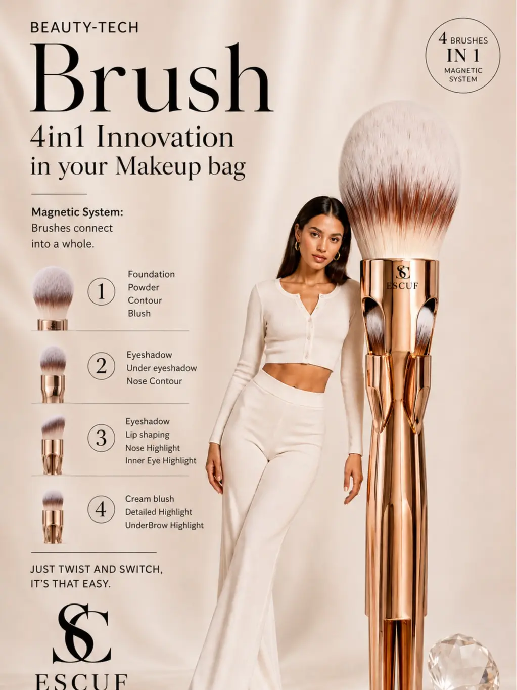 Make-up Brush 4 in 1