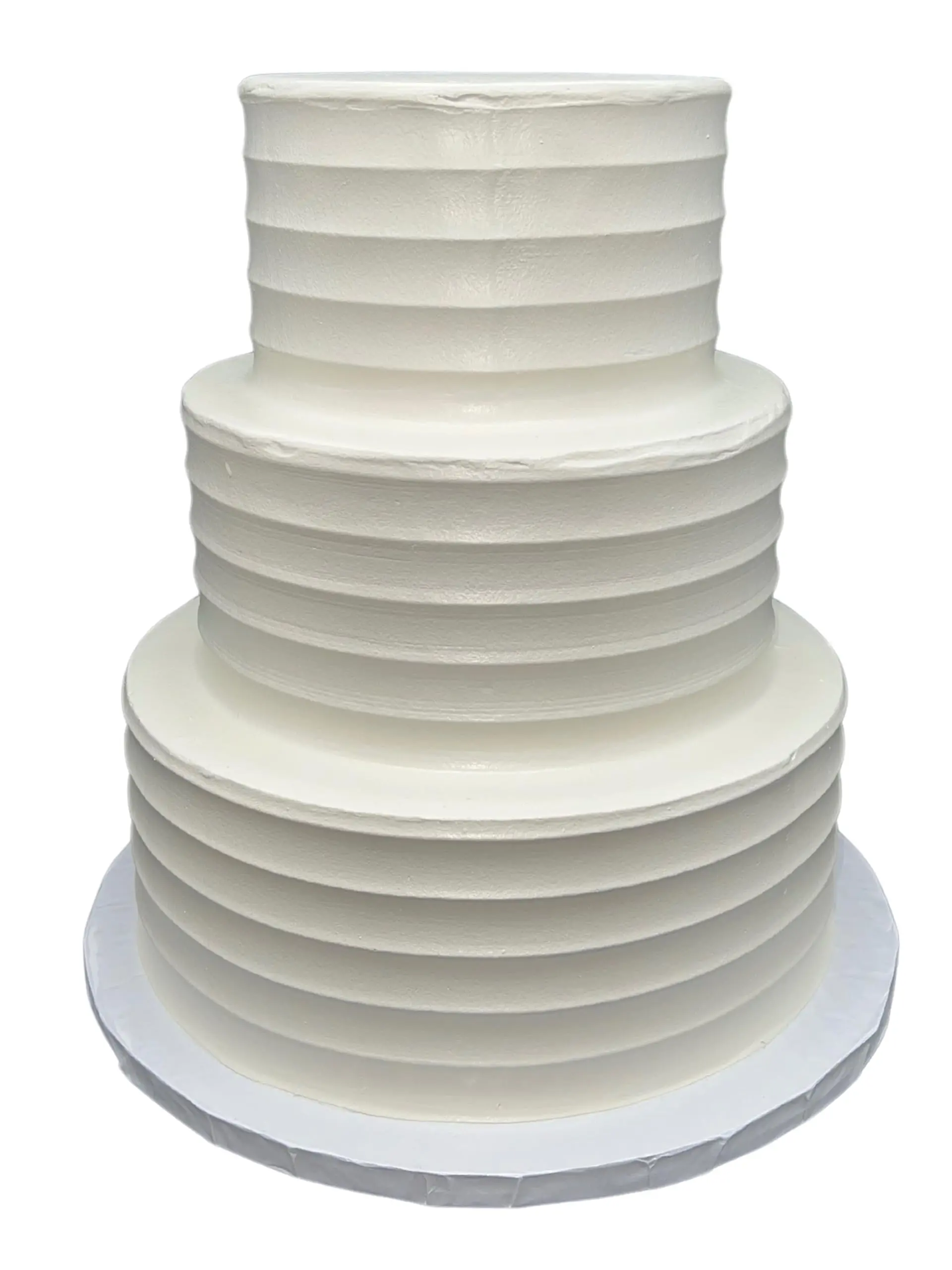 3-Tier Fake Cake 6"-8"-10" Tiers, 12" Tall, Ready-to-Decorate for Wedding & Events, Lightweight Reusable USA Made Display Cake