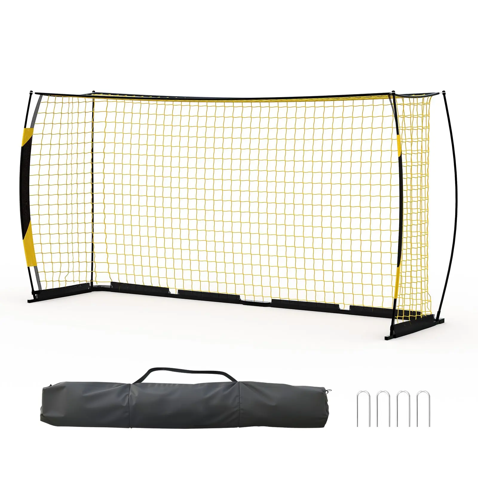 Gaomon 3-In-1 Backyard Soccer Rebounder Net, 7x5Ft Soccer Goal Training Equipment, Large Ultra-Responsive Net for Powerful Passes, High-Low Passes, Ball Control, All Ages Solo & Team Training, Football Gear