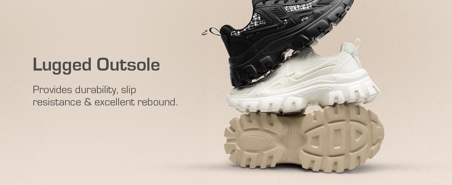 Dream Pairs Women's Platform Chunky Fashion Sneakers Walking Lace-Up Comfortable Sneakers Workout Sport Work Casual Tennis Shoes