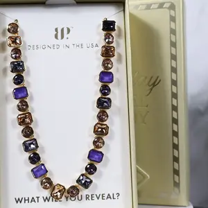 BP Jewel Candy Necklace - Orchid Peach Embers Collection - Elegant with bright colored gemstones