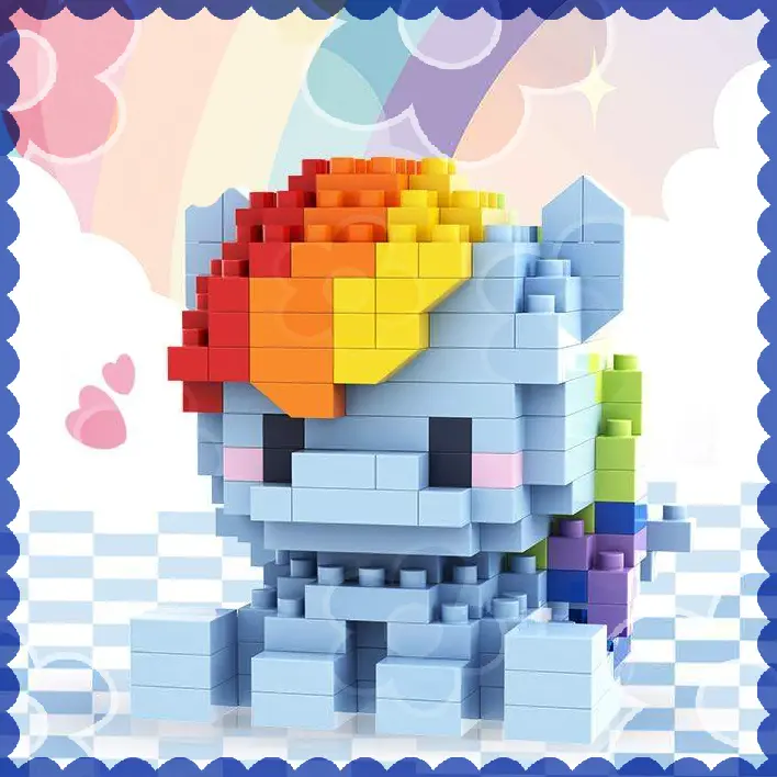 Pony Picky Pad Fidget Toy, DIY Micro Building Blocks Kit - Not for Small Children