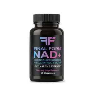 Final Form NAD+ Supplement with Resveratrol, Biotin & BioPerine – 300mg per Serving – 60 Capsules (30-Day Supply) – Non-GMO, Vegan, Dairy Free, Third-Party Tested Made in USA