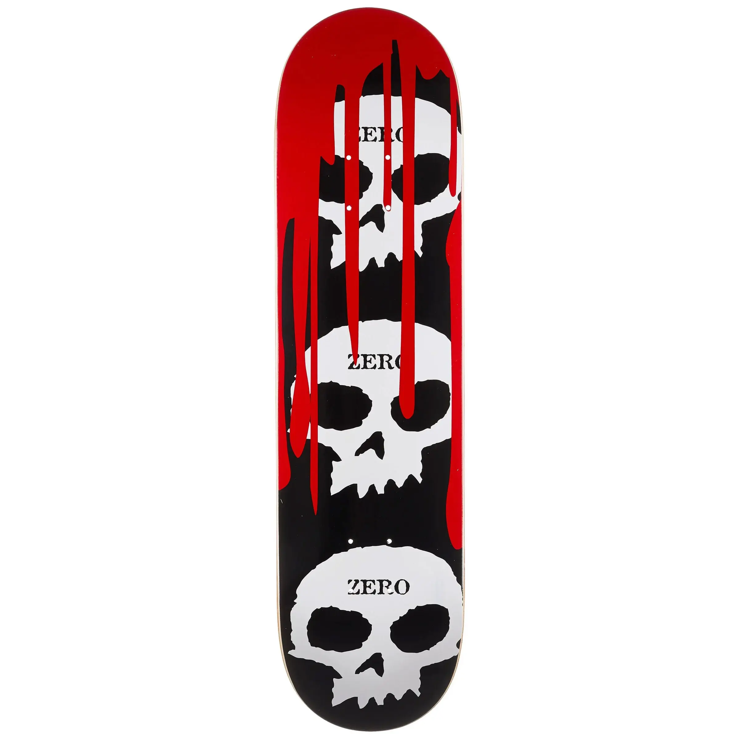 Zero Skateboard Deck 3 Skulls w/ Blood 8.0" x 31.6"