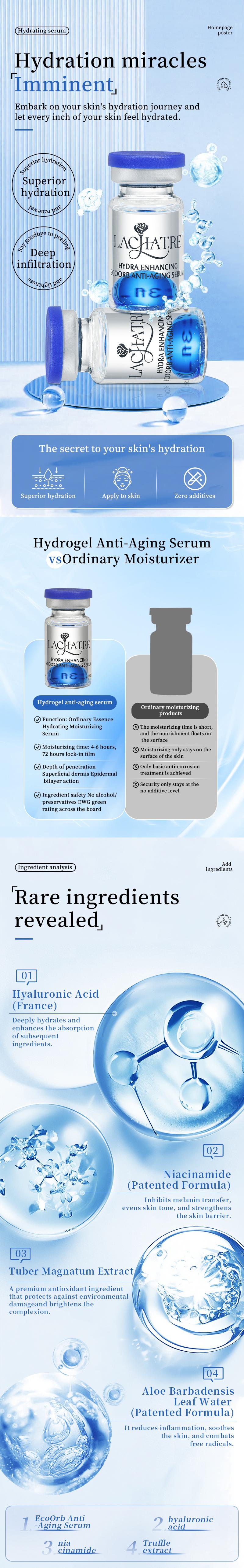 [LACHATRE Official Shop]  Home Spa Delux Set antiaginglHydrated And VigorousSkin niacinamideRetinol facialAnti-AginglSingle-use Essence |Care Essence Hydrating Serums Skincare Serum Lift Moisturizer Set Vegan Elasticity Enhancing