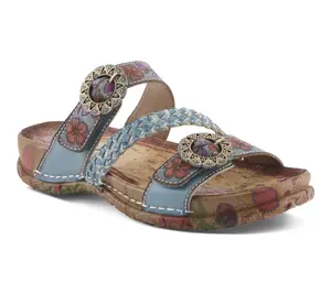 L'Artiste by Spring Step Leather Slide Sandal - Ontheroad