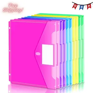 Binder Pocket, 10 Pack Super Heavyweight Plastic Folders with Tight Closure