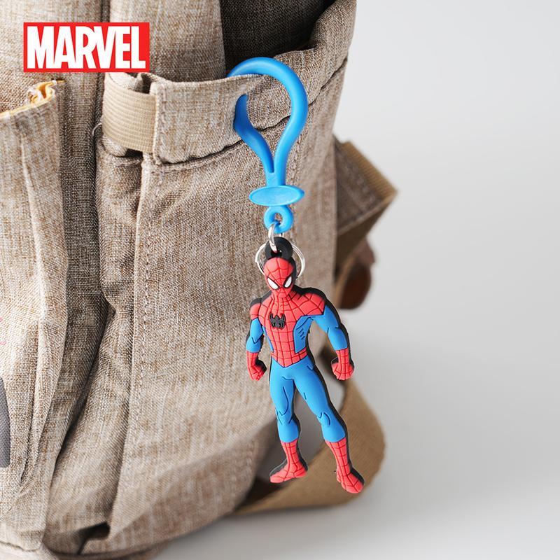 Marvel Officially Licensed PVC Keychain 1PC - Spider-Man, Deadpool & Iron Man - Soft Rubber Keyring Bag Charm & Backpack Accessory