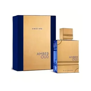 Al Haramain Amber Oud Blue Edition 2.0 oz (60ml) EDP - Long Lasting Men's Cologne - Intense Fresh & Woody Arabian Fragrance - Premium Blue Scent for Men