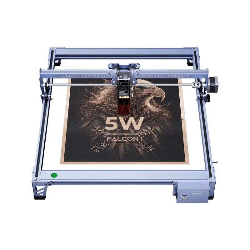 Creality Falcon 5W Laser Engraver Machine, 72w High Precision 0.06mm Laser Cutter and Engraving Machine for Wood Metal Leather Acrylic Glass, 10000mm/min, Offline Usage, CNC Laser Engraver Cutting