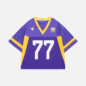 Aelfric Eden 77 V-Neck Cropped Jersey Athletic Graphic Lightweight Breathable Fabric Unisex Streetwear