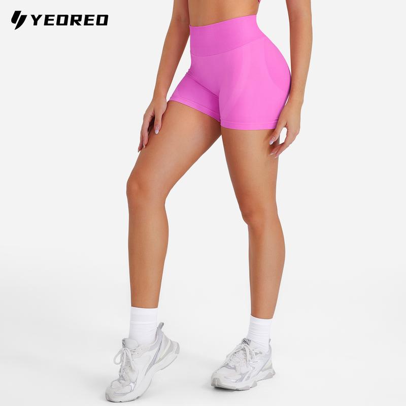 YEOREO Vision Hidden Scrunch Shorts Women's Seamless Butt Lifting Gym Shorts, High Waisted Tummy Control Workout Yoga Shorts