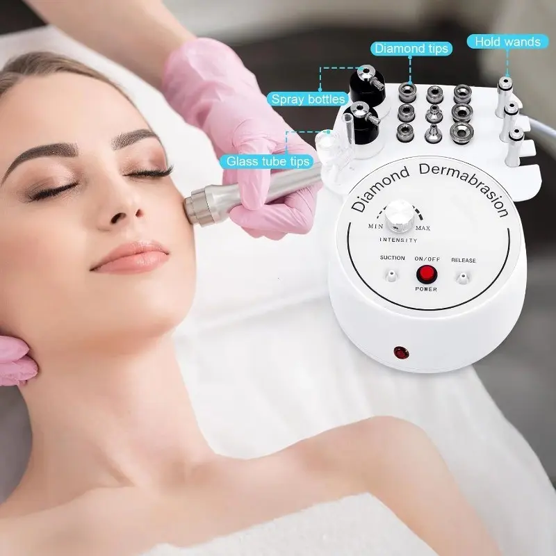 Professional Diamond Microdermabrasion Machine, Salon & Home Use, Three-In-One Facial Exfoliator, Skincare Device, New Beauty Equipment, Facial Beauty Instrument, Beauty Devices, Facial Care Tool