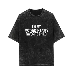Cotton Tshirts I'm My Mother In Law's Favorite Child Funny Parent Men Women T-Shirt Shortsleeve Crewneck Casual Wear
