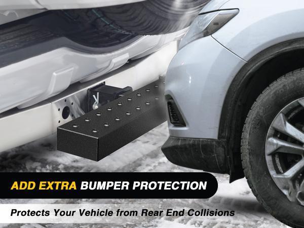 Nilight Hitch Step with 2" Hitch Receiver Rear Bumper Guard Protector 23.5 Inch with 5/8" Hitch Pin Clip Upgraded Textured Black Anti Slip Hitch Step Bar for Pickup Truck Car SUV