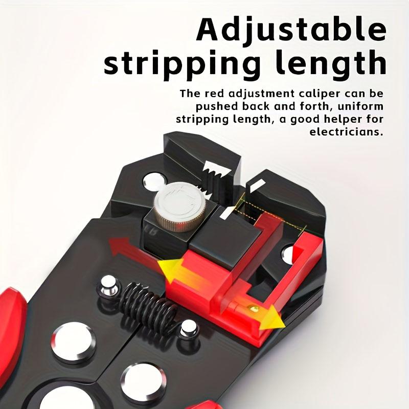 Professional Electrician wiring Stripper - Multi-functional, 24-10AWG Range, Quick Stripping and Cutting Cable Crimping Tool with Anti-Slip Grip, Suitable for Home Renovation, Appliance Repair, and Automotive Maintenance, Manual Electrical Tool
