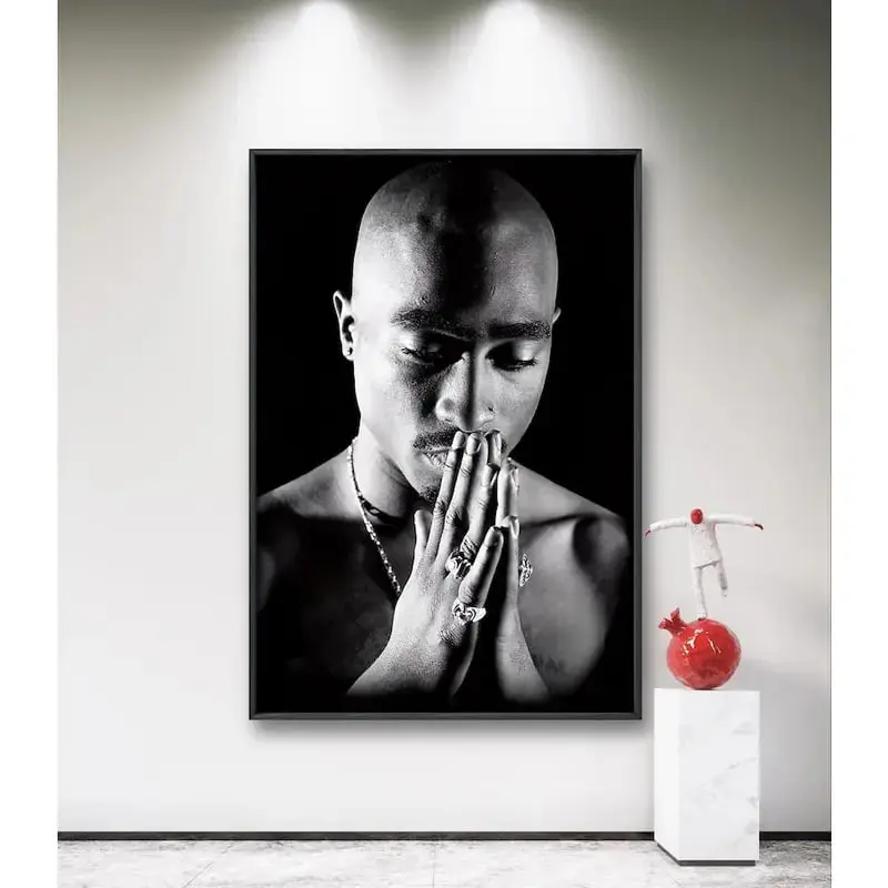 Tupac Shakur Print, 2pac Poster, American Rapper, Rap Music Poster