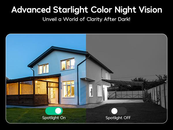 Winees Smart Cameras Security for Home/ Pets , Wired 2K Wi-Fi Camera for Indoor/Outdoor, AI Alarm Detection, Color Night Vision, 2-Way Audio, 2.4G, Outside