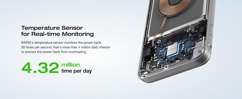 EF ECOFLOW Rapid Power Bank, 5000mAh Qi2 Certified Wireless Magnetic Portable Charger, 30W Max Fast Charging Battery Pack with Built-in USB-C Cable & Stand for iPhone16/15/14/13/12 Series Only