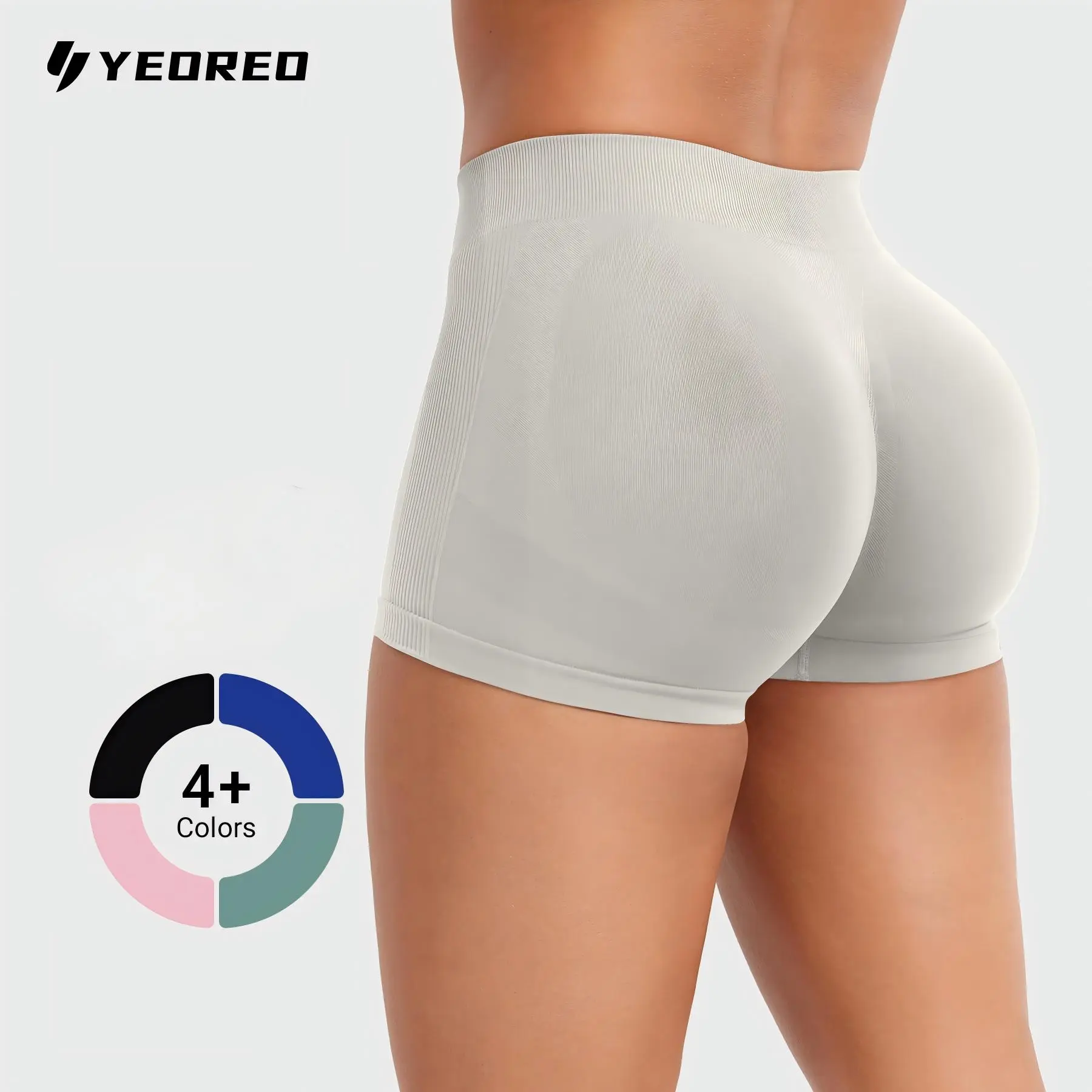 YEOREO Women’s Workout Shorts Low-Rise 2.5" Seamless Stretch Athletic Training Shorts for Gym Yoga & Running sohochic