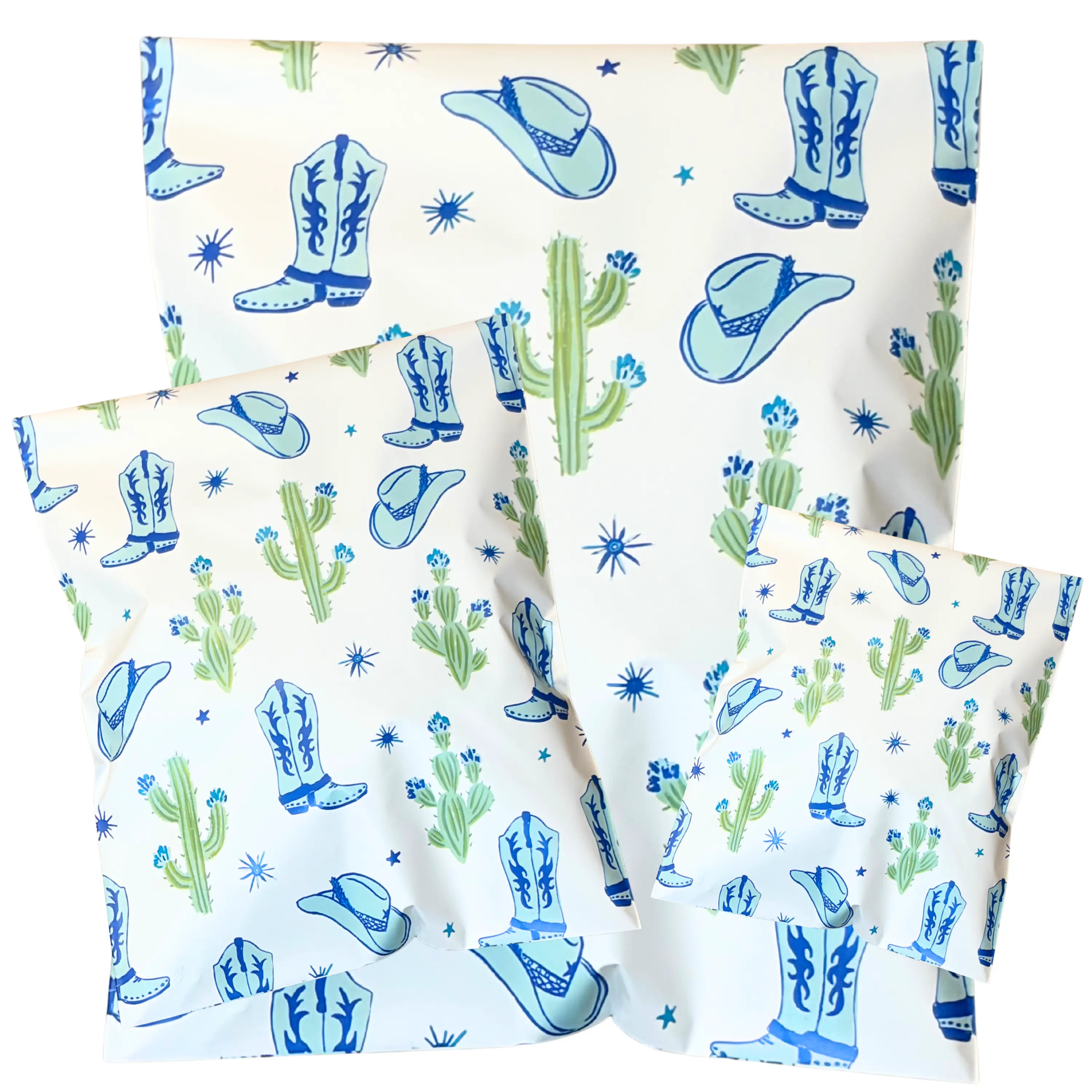 Western Cowboy Poly Mailers | Self-Sealing, Waterproof & Tear-Resistant Envelopes | Bulk Packs of 25, 50, 100 | Sizes 6x9, 10x13 & 14.5x19 for Boutique Shipping