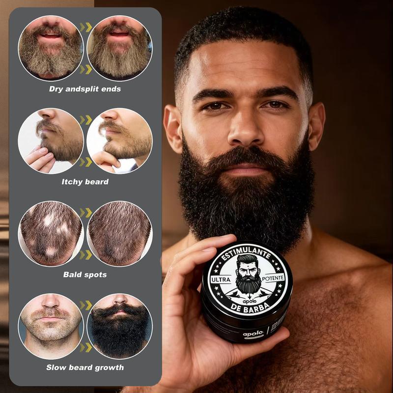 2pcsUltra Potente Beard StimulatingVDay DealsBalm 100ml MoisturizesStrengthens HairCare Balsamo Para Crecimiento de BarbaNourish Repair Volumize100ML