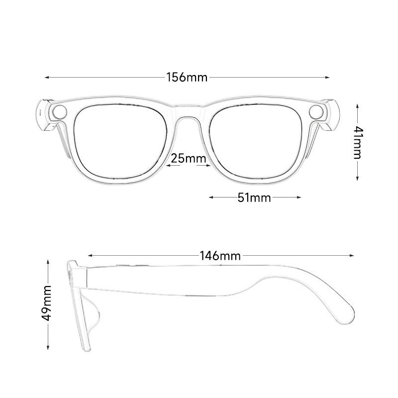 HIRO Smart AI Camera Glasses 8MP Resolution Dual Speaker Bluetooth Wireless Photochromic Lenses AI Voice Translation Hands-Free Photography Multifunctional Audio Sunglasses Christmas Gift Wearable Devices Valentine's gift