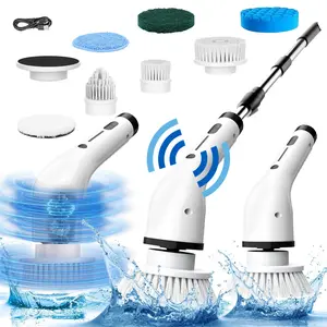 【Mother's Day gift】Electric Spin Scrubber Cordless Shower Scrubber lPX7 Waterproof Multi-Surface Cleaning Brush with 9 Brush Heads Long Battery Life Adjustable Speed Extendable Handle for Bathroom Kitchen Durable Cleaning Helper Utensils
