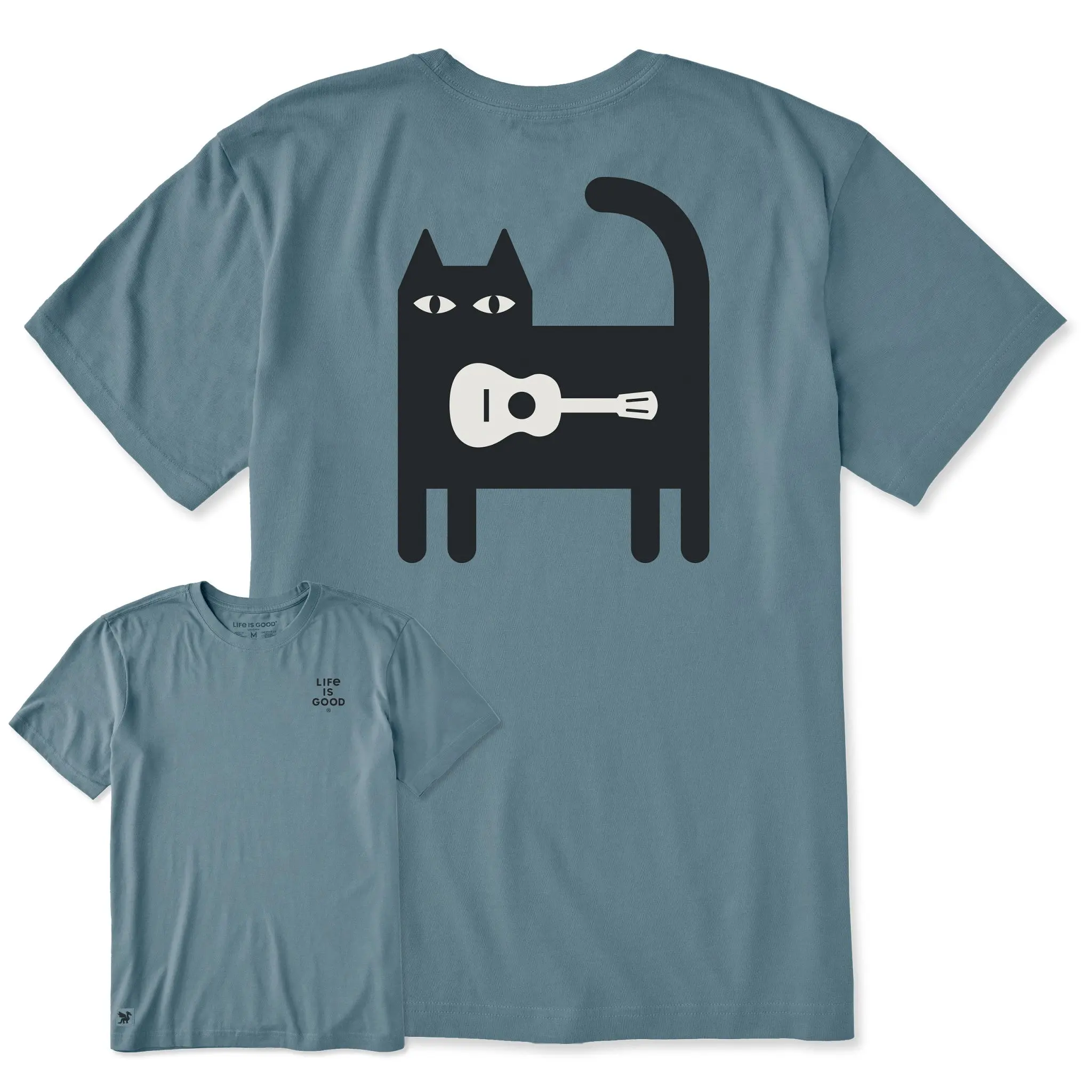 Men's Bert's Guitar Cat Short Sleeve Crusher Tee