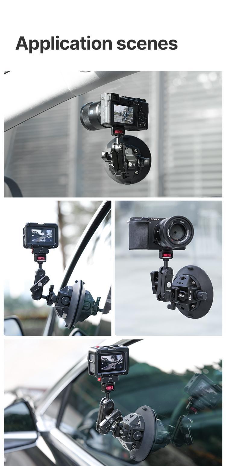 ULANZI SC01/SC02 Suction Mount Magic Arm Bracket for DSLR Cameras for GoPro Action Camera Video Shooting