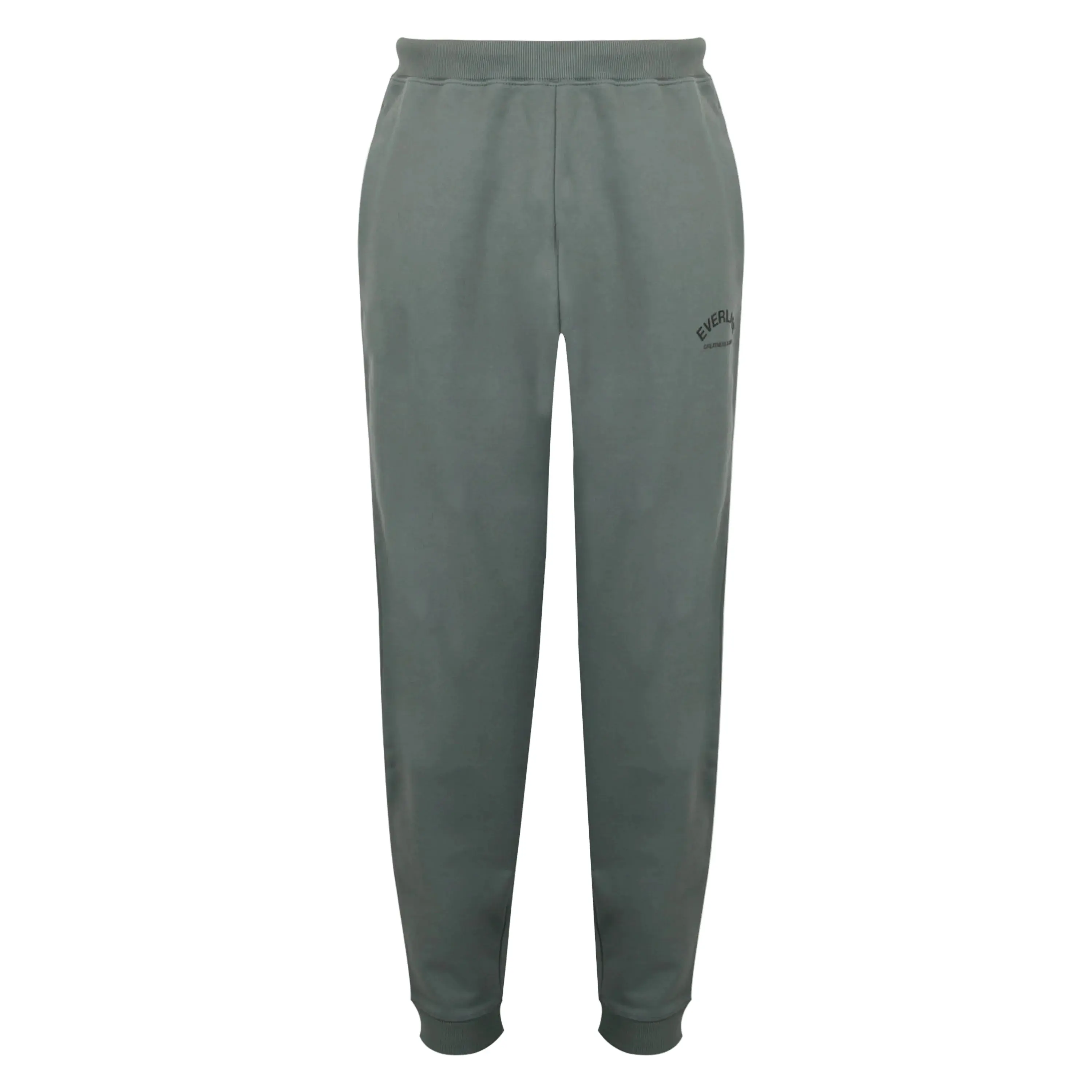 Everlast Men's High Waisted Cuffed Cotton Flock Jogger Style Sweat Pants for Training/Recovery, Secure Cuff, Pants For Athletes, Fleece, Male, Sporty Chic
