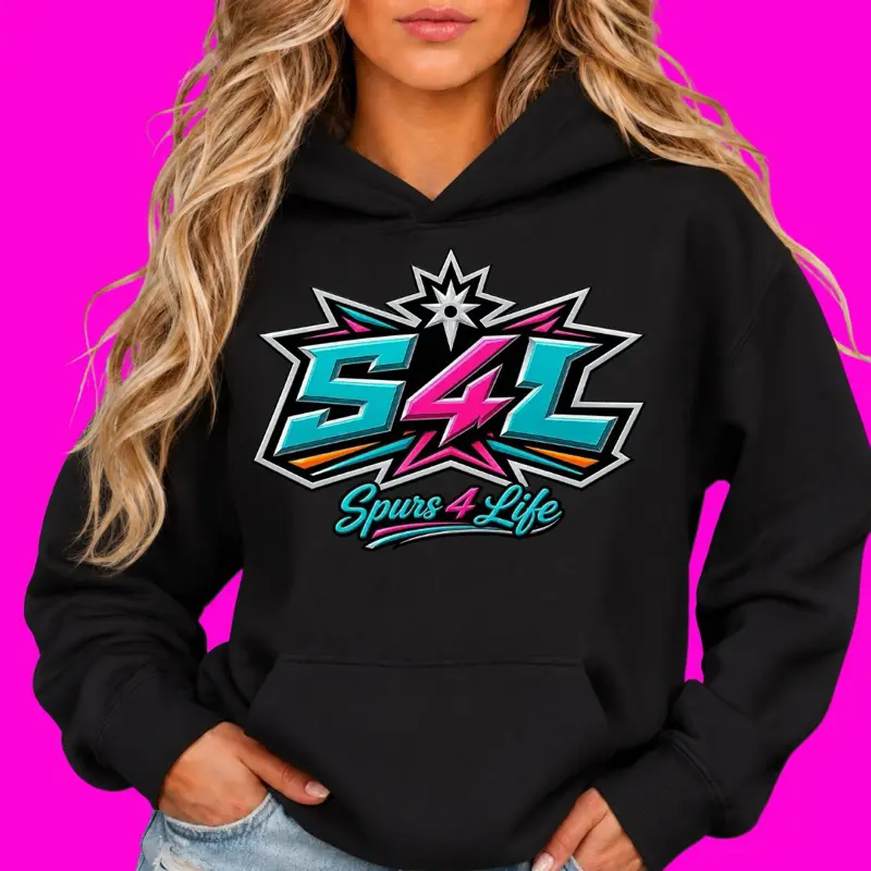 Women’s Premium Hoodie with Spurs 4 Life Logo Graphic