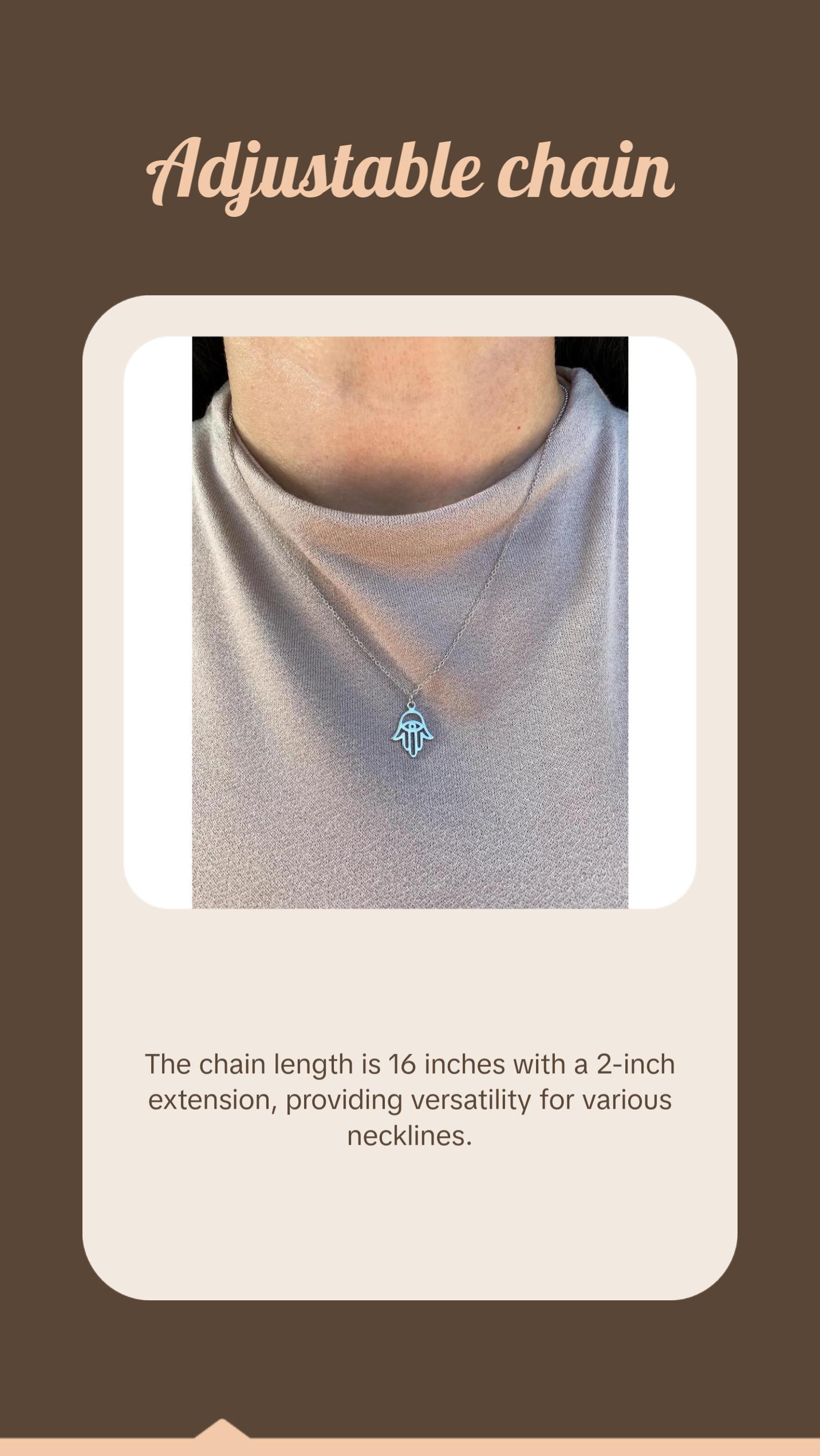 Sterling silver 925 Hamsa necklace